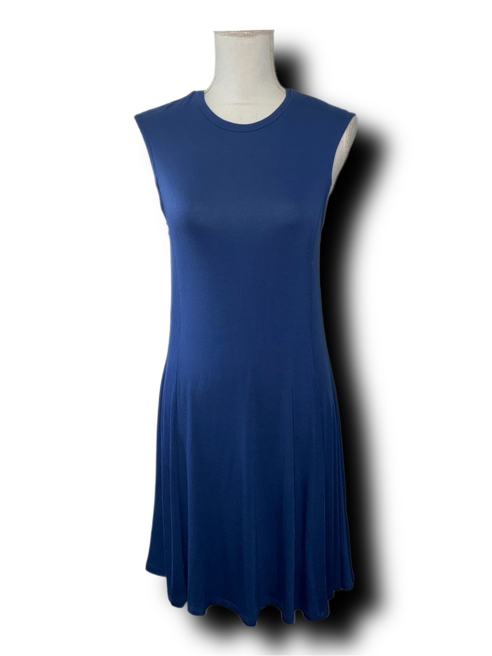 NWT Charlie Paige Crewneck Blue A-Line Swing Tank Dress